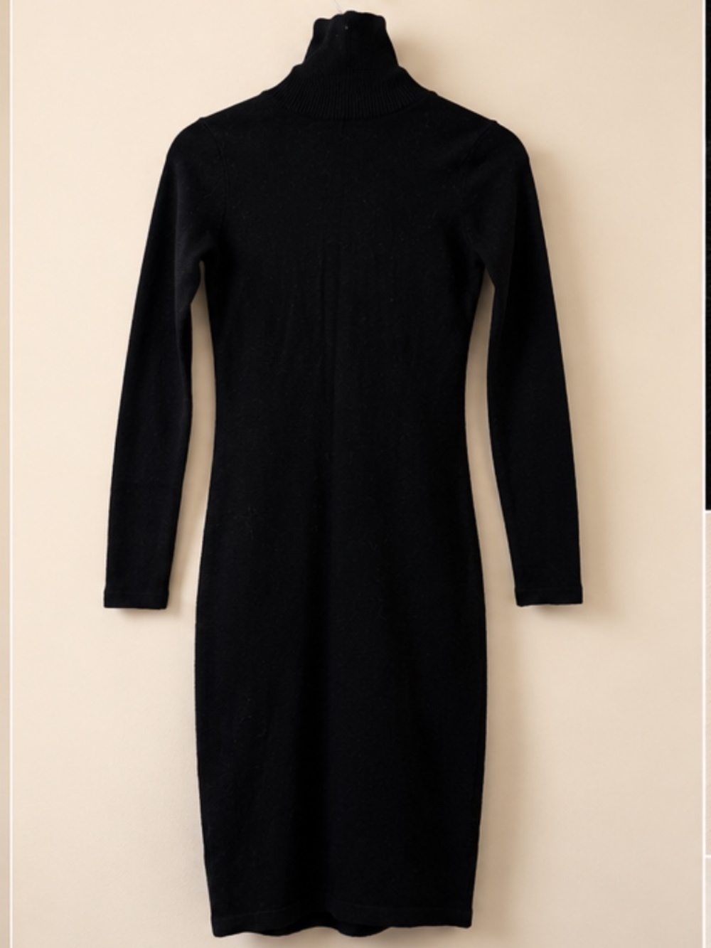 Lovers + Friends Black Ribbed Turtleneck Sweater Dress Size Small